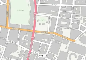 Hackney EC2A 1 Print Map Postcode Sector