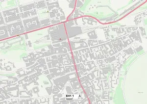 Edinburgh EH1 1 Print Postcode Sector Map
