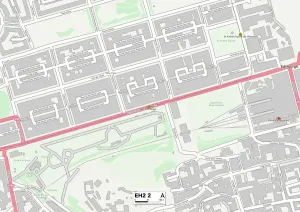 Edinburgh EH2 2 Print Map Sector