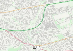Edinburgh EH4 2 Print Map Sector