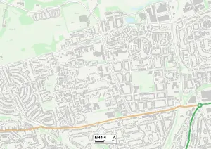 EH - Edinburgh Prints: Edinburgh EH4 4 Postcode Sector Print Map