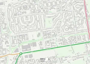 Edinburgh EH5 2 Postcode Sector Print Map