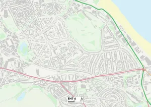 EH - Edinburgh Prints: Edinburgh EH7 6 Print Postcode Sector Map