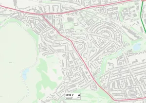 Edinburgh EH8 7 Print Map Sector