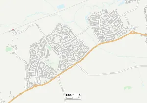 EX5 7 Print Map of East Devon Area