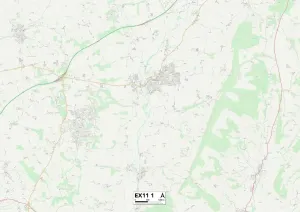 Exeter EX11 1 Postcode Sector Print Map