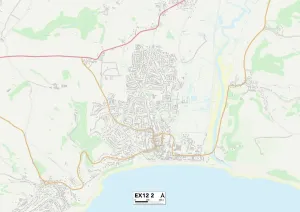 EX - Exeter Prints: Exeter EX12 2 Postcode Sector Print Map