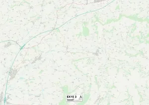 EX - Exeter Prints: Exeter EX15 3 Postcode Sector Print Map
