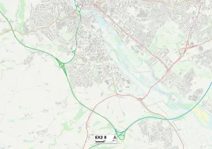 EX - Exeter Prints: Exeter EX2 8 Print Map Sector