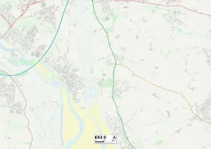 Exeter EX3 0 Print Map Postcode Sector