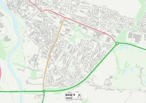Exeter EX32 9 Postcode Sector Print Map