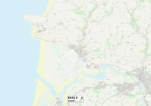 Exeter EX33 2 Postcode Sector Print Map