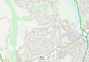 Exeter EX4 1 Print Map Postcode Sector