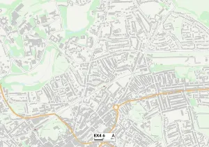 Exeter EX4 6 Postcode Sector Print Map