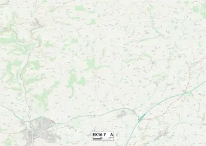 Mid Devon EX16 7 Print Map