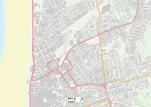 Blackpool FY1 3 Print Map Sector