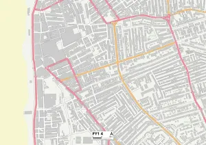 Blackpool FY1 4 Postcode Sector Print Map