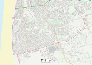 Blackpool FY4 3 Print Postcode Sector Map