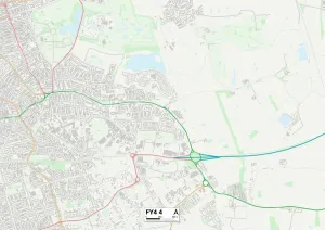 Blackpool FY4 4 Print Map