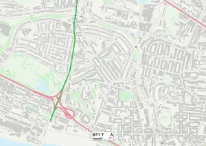 Glasgow G11 7 Print Map Sector