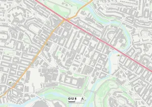 G - Glasgow Prints: Glasgow G12 8 Print Map Sector