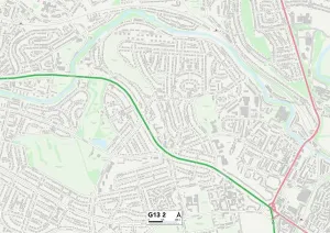 Glasgow G13 2 Print Map Sector