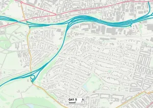 G41 5 Glasgow Print Map Sector
