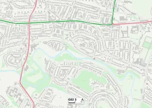 G - Glasgow Prints: Glasgow G52 3 Print Map Sector