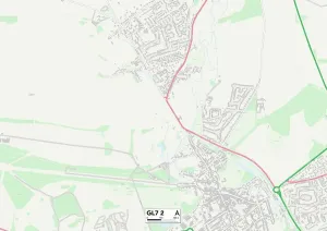 Cotswold GL7 2 Print Map Sector