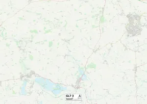 Cotswold GL7 3 Print Map