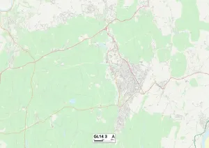 Gloucester GL14 3 Postcode Sector Print Map