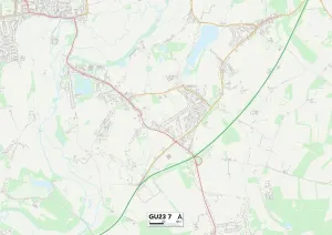 Guildford GU23 7 Print Postcode Sector Map