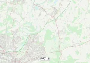 Guildford GU4 7 Postcode Sector Print Map
