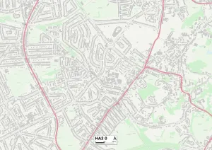 Harrow HA2 0 Print Map Postcode Sector