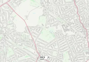 Harrow HA2 6 Postcode Sector Map Print