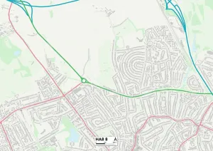 Harrow HA8 8 Postcode Sector Print Map
