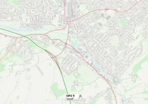 Dacorum HP3 9 Postcode Sector Map Print