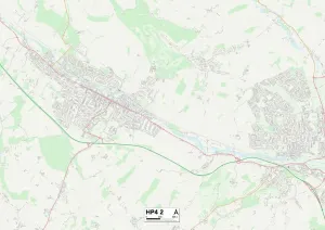 Dacorum HP4 2 Postcode Sector Map Print