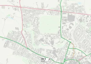 Hereford HR4 9 Print Map Sector