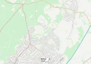 IG10 2 Print Map of Epping Forest Area