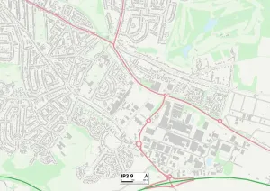 Ipswich IP3 9 Print Postcode Sector Map
