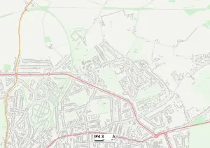 Ipswich IP4 3 Print Map Sector