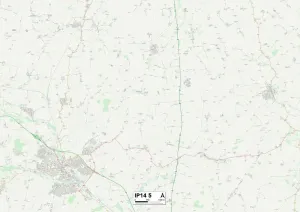 IP - Ipswich Prints: Mid Suffolk IP14 5 Print Map Sector