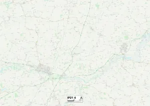 Mid Suffolk IP21 4 Print Map Sector
