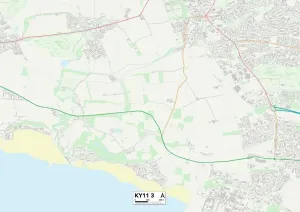 Fife KY11 3 Postcode Sector Print Map