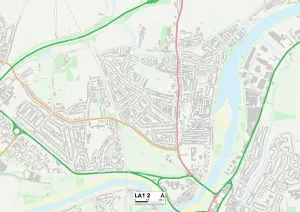 LA - Lancaster Prints: Lancaster LA1 2 Print Map Sector