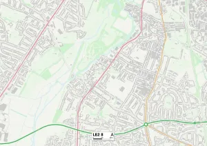Leicester LE2 8 Postcode Sector Map Print