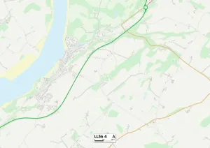 Gwynedd LL56 4 Postcode Sector Print Map