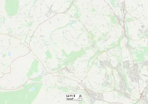 Wrexham LL11 5 Postcode Sector Print Map