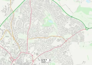 Wrexham LL12 7 Print Map Sector